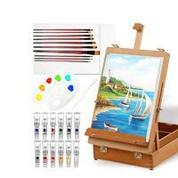 Без бренда «Набор подарочный «Две картинки» 27 предметов: этюдник 35 см из бука, краски акрил 12x12 мл, 2 холста 22x30 на мдф, 10 кистей, мастихин, палитра» в Йошкар-Оле в интернет-магазине Без бренда «Набор подарочный «Две картинки» 27 предметов: этюдник 35 см из бука, краски акрил 12x12 мл, 2 холста 22x30 на мдф, 10 кистей, мастихин, палитра» в Йошкар-Оле