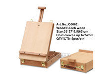 Без бренда «Набор подарочный «Две картинки» 27 предметов: этюдник 35 см из бука, краски акрил 12x12 мл, 2 холста 22x30 на мдф, 10 кисти, мастихин, палитра» в Йошкар-Оле