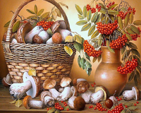 Без бренда «Коробка 20 шт: Корзина с грибами и рябиной» в Йошкар-Оле