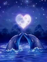 Без бренда «Дельфины под луной вида сердца (20шт)» в Йошкар-Оле