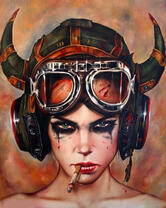 Без бренда «Девушка в шлеме с сигаретой» в Йошкар-Оле