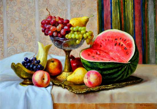 Картина по номерам 40x50 Ягодно-фруктовый натюрморт