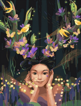 Без бренда «Темноглазая девчонка с цветами и птицами в волосах» в Йошкар-Оле в интернет-магазине  Без бренда «Темноглазая девчонка с цветами и птицами в волосах» в Йошкар-Оле