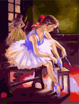 Юные балерины готовятся к выступлению