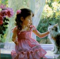 Без бренда «Девочка с кошкой на подоконнике» в Йошкар-Оле в интернет-магазине  Без бренда «Девочка с кошкой на подоконнике» в Йошкар-Оле