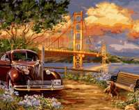 Без бренда «Американский автомобиль на фоне моста через залив» в Йошкар-Оле