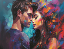 Красочный поцелуй