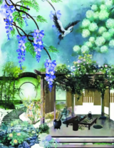 Без бренда «Сад с беседкой, цветами и птицей» в Йошкар-Оле в интернет-магазине  Без бренда «Сад с беседкой, цветами и птицей» в Йошкар-Оле