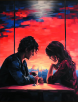 Без бренда «Влюблённая пара в кафе на закате солнца» в Йошкар-Оле