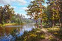 Без бренда «Хвойный лес и река» в Йошкар-Оле в интернет-магазине  Без бренда «Хвойный лес и река» в Йошкар-Оле