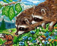 Без бренда «Еноты и бабочка на цветочной поляне» в Йошкар-Оле